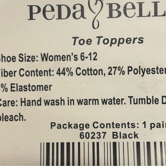 NWT Size 6-12 Peda Bella black toe covers - Picture 6 of 7